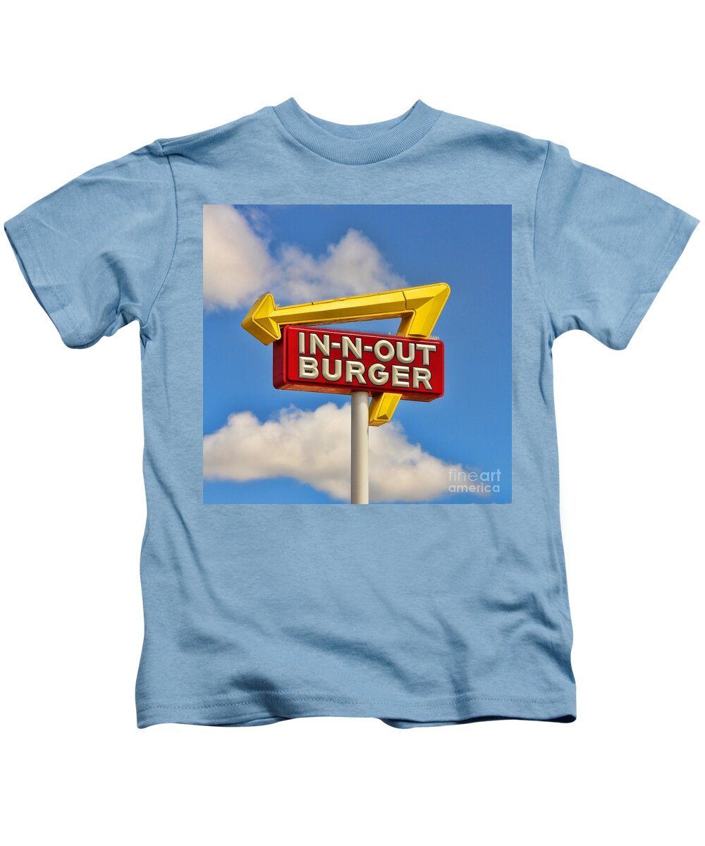 In N Out Kids T-Shirt featuring the photograph In N Out Burger 6946 by Jack Schultz