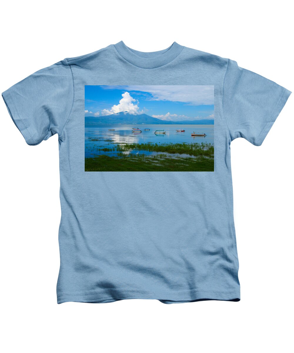 Lakes Kids T-Shirt featuring the photograph Lake Chapala by Robert McKinstry