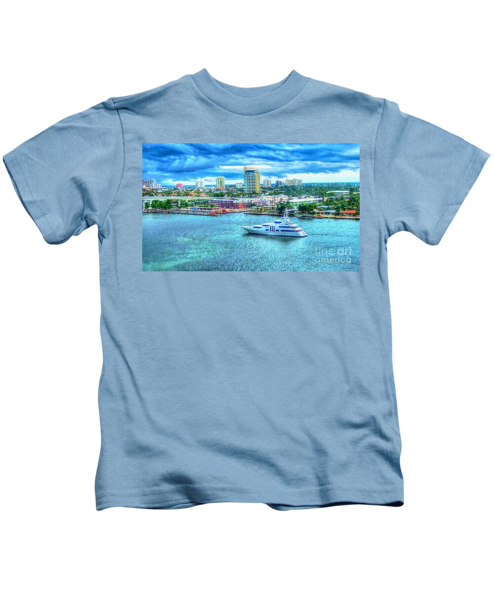 Ft. Lauderdale Kids T-Shirt featuring the photograph Lauderdale by Debbi Granruth