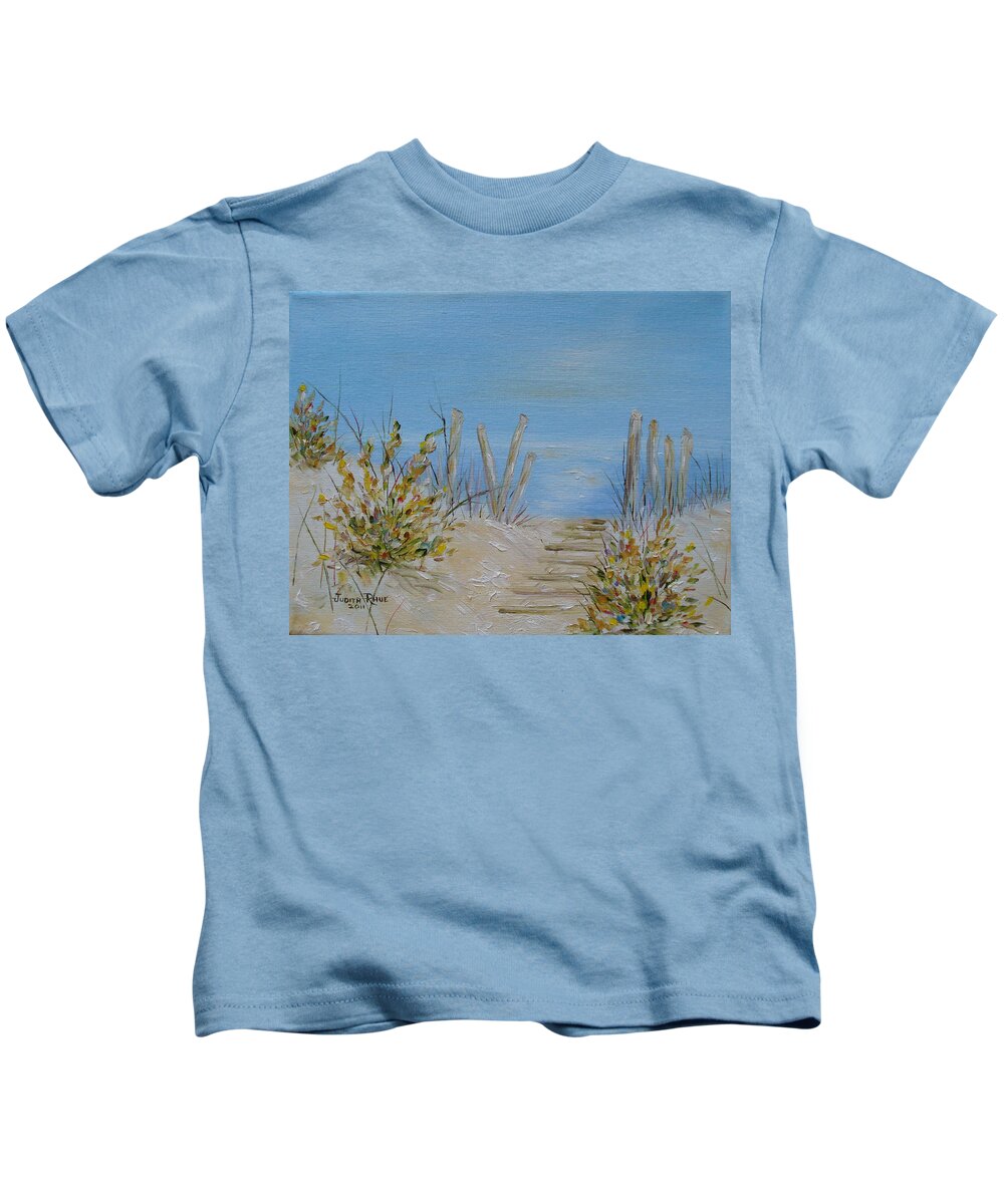 Beach Kids T-Shirt featuring the painting LBI Peace by Judith Rhue