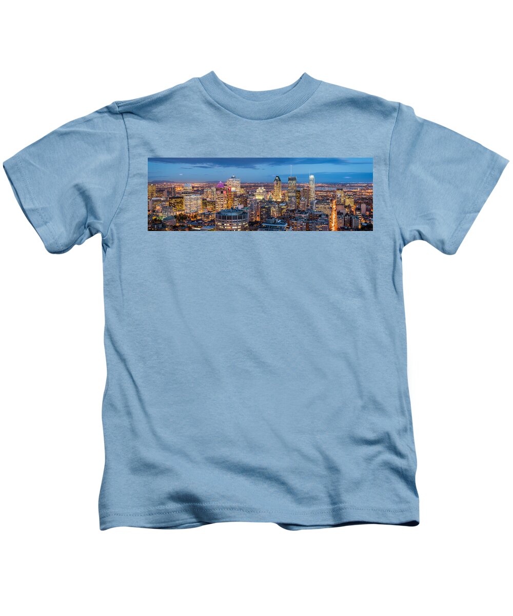 Canada Kids T-Shirt featuring the photograph Montreal Panorama by Mihai Andritoiu