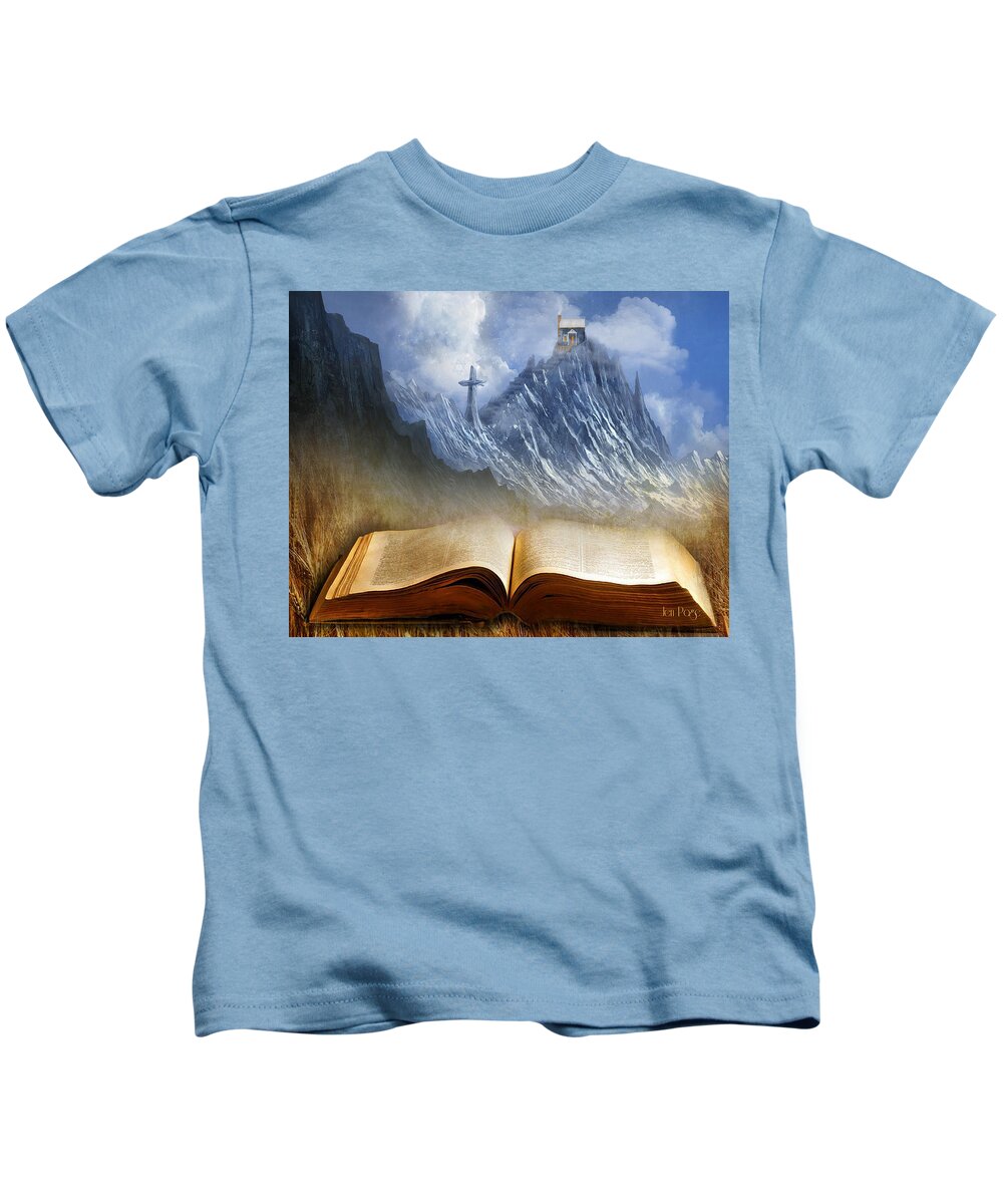 My Firm Foundation Kids T-Shirt featuring the digital art My Firm Foundation by Jennifer Page