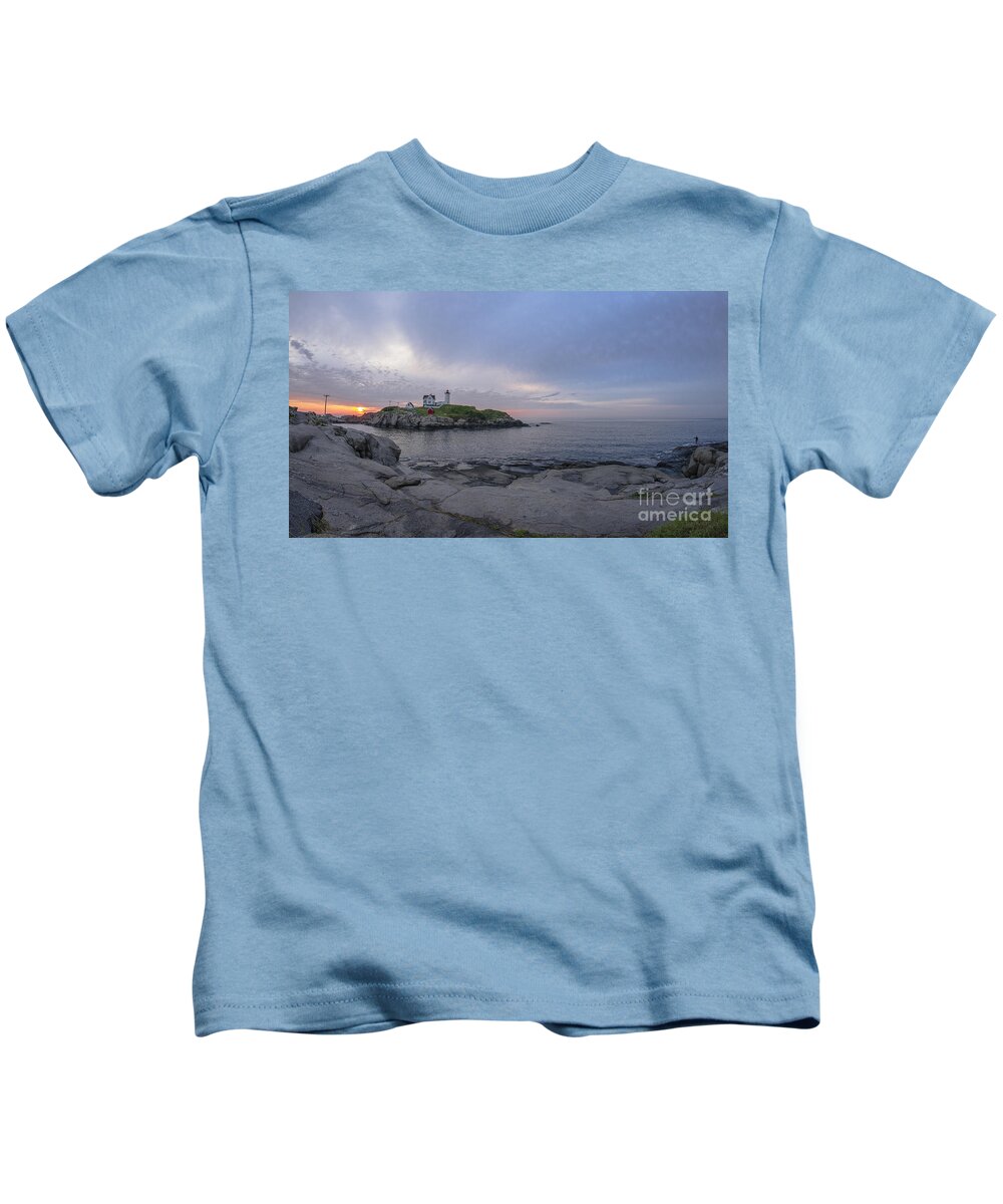 Lighthouse Kids T-Shirt featuring the photograph Nubble Lighthouse by Steven Ralser