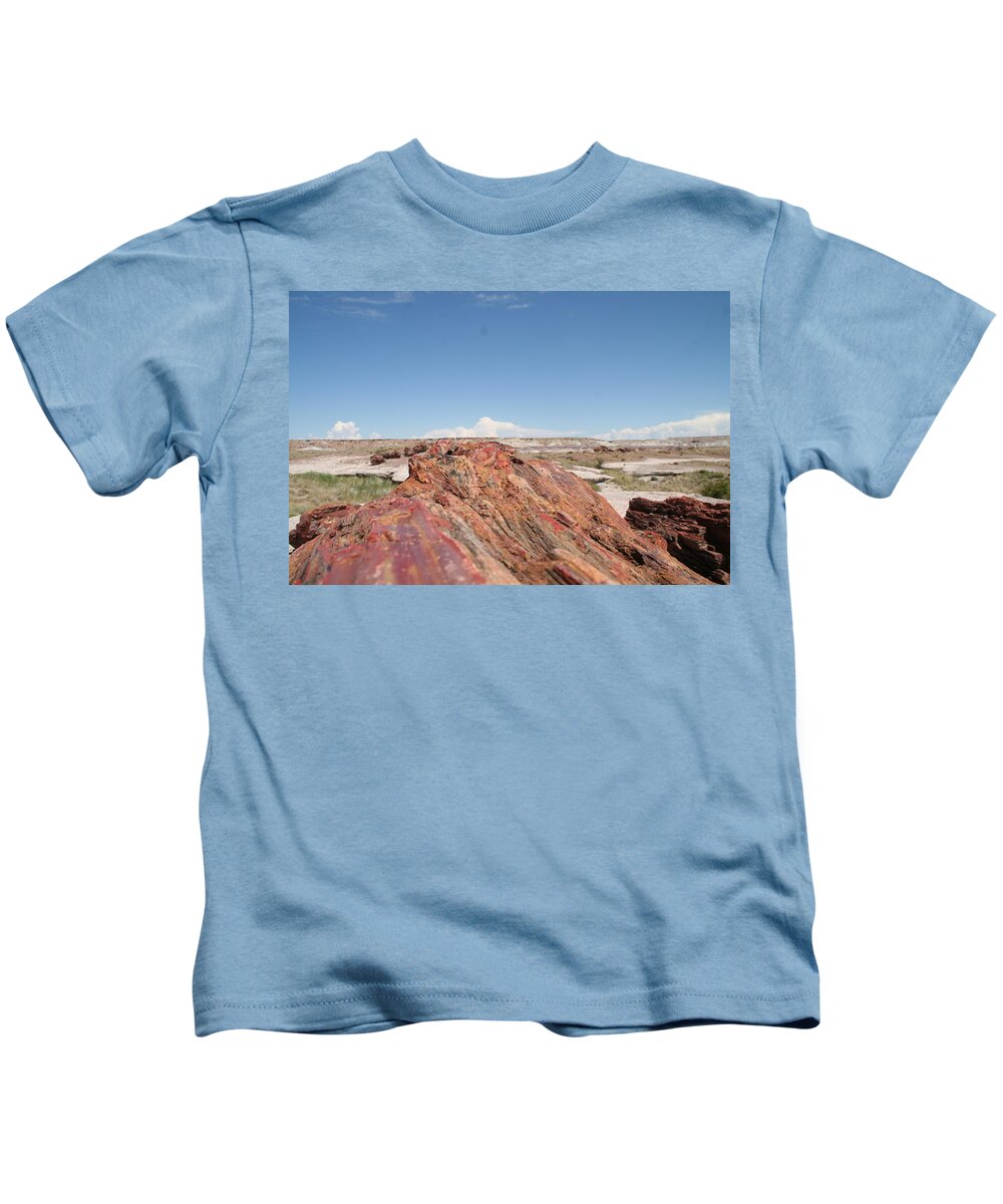 Painted Desert Kids T-Shirt featuring the photograph Petrified by David S Reynolds