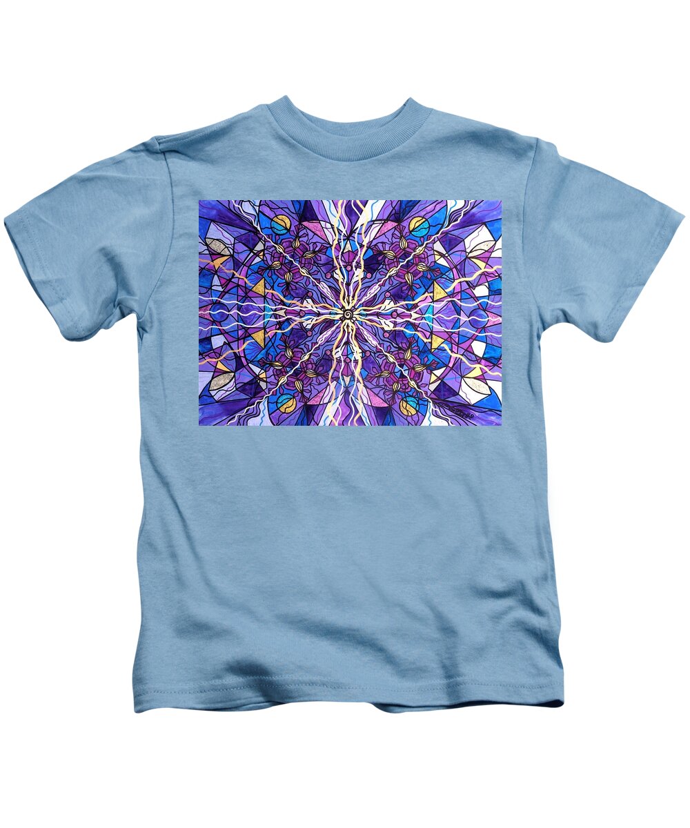 Pineal Opening Kids T-Shirt featuring the painting Pineal Opening by Teal Eye Print Store