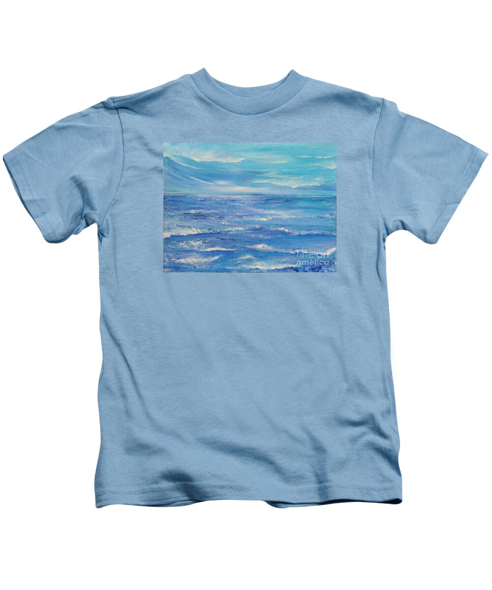 Sea Kids T-Shirt featuring the painting Pleasure 2 by Teresa Wegrzyn