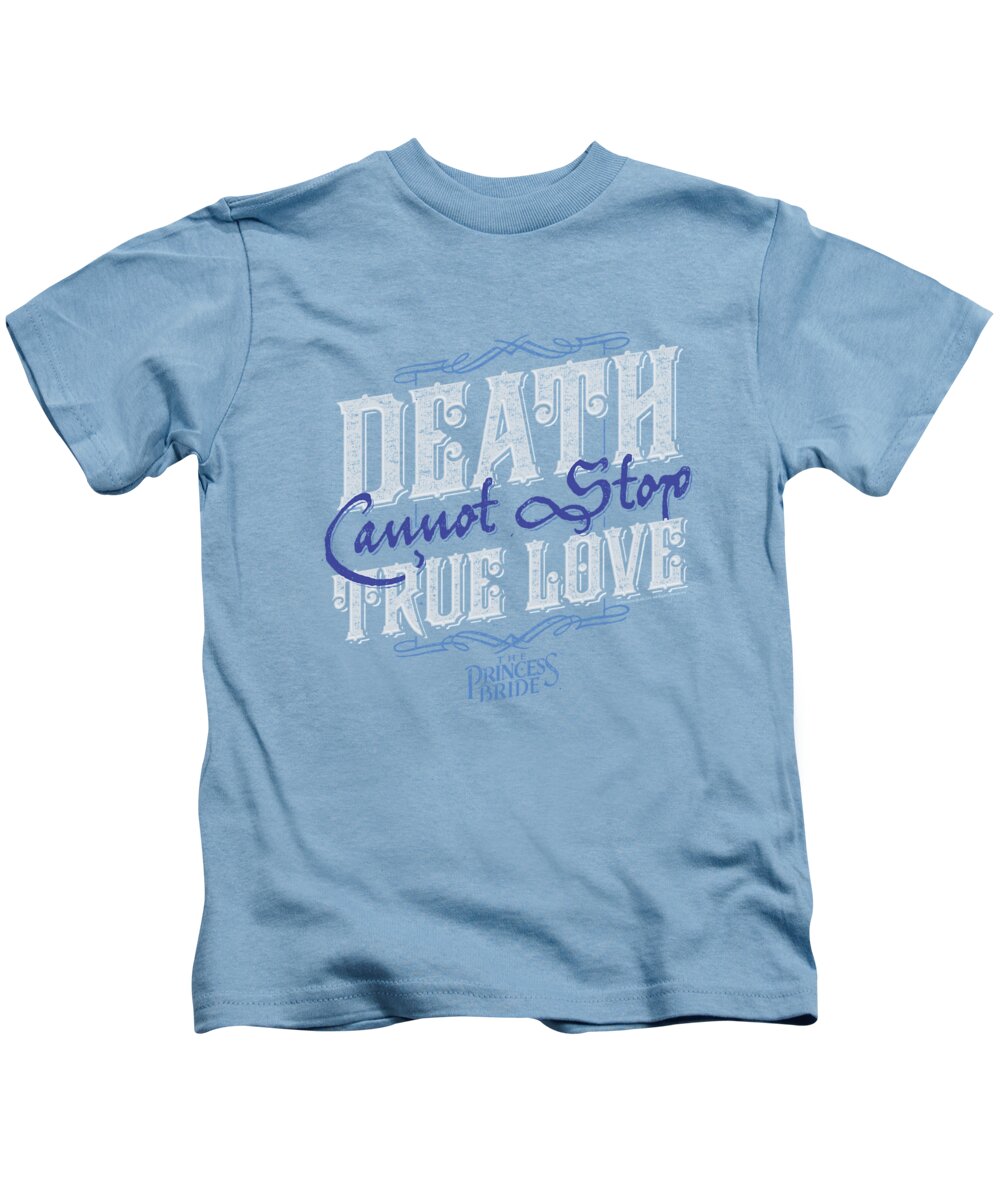  Kids T-Shirt featuring the digital art Princess Bride - Love Over Death by Brand A