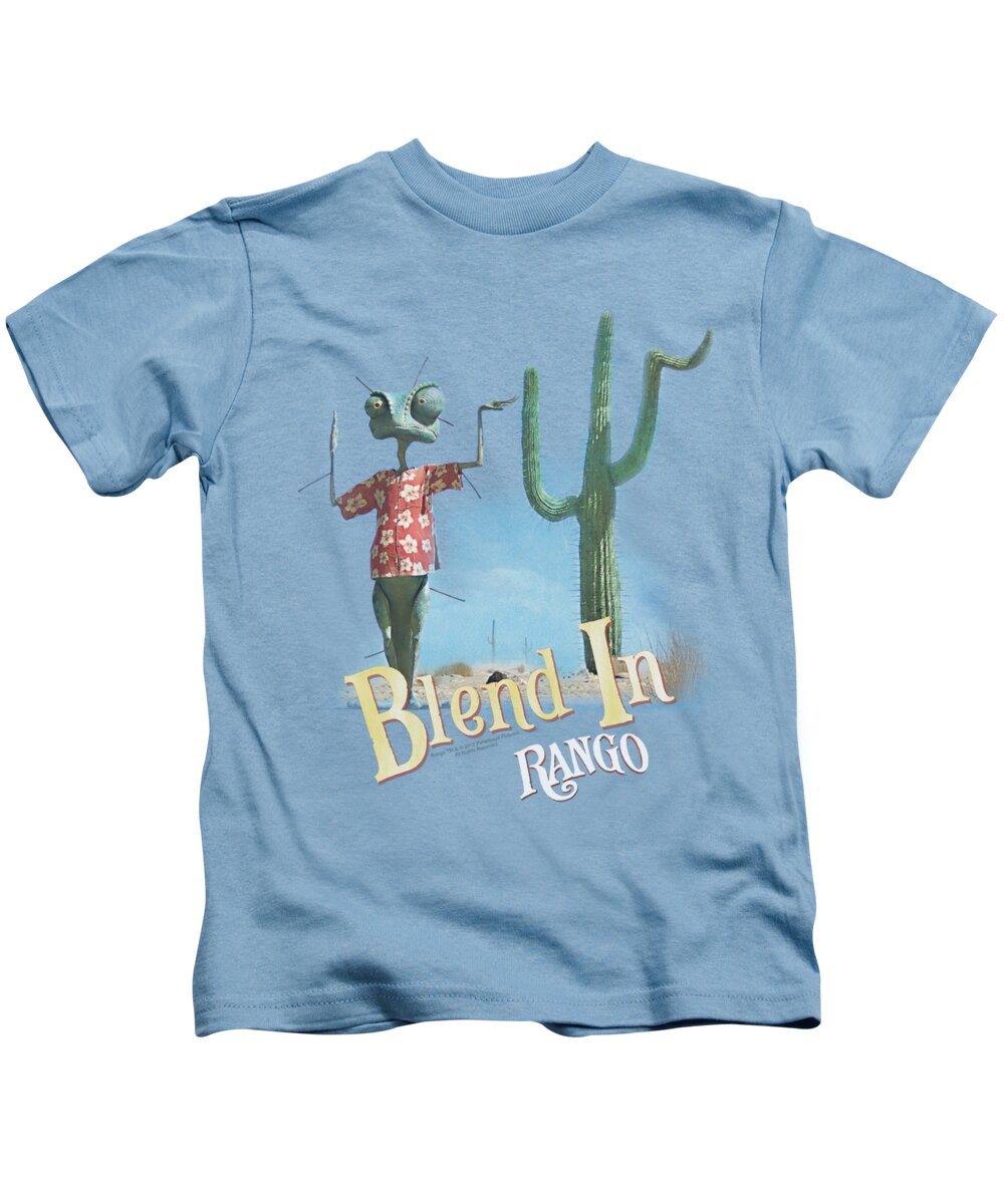 Rango Kids T-Shirt featuring the digital art Rango - Blend In by Brand A