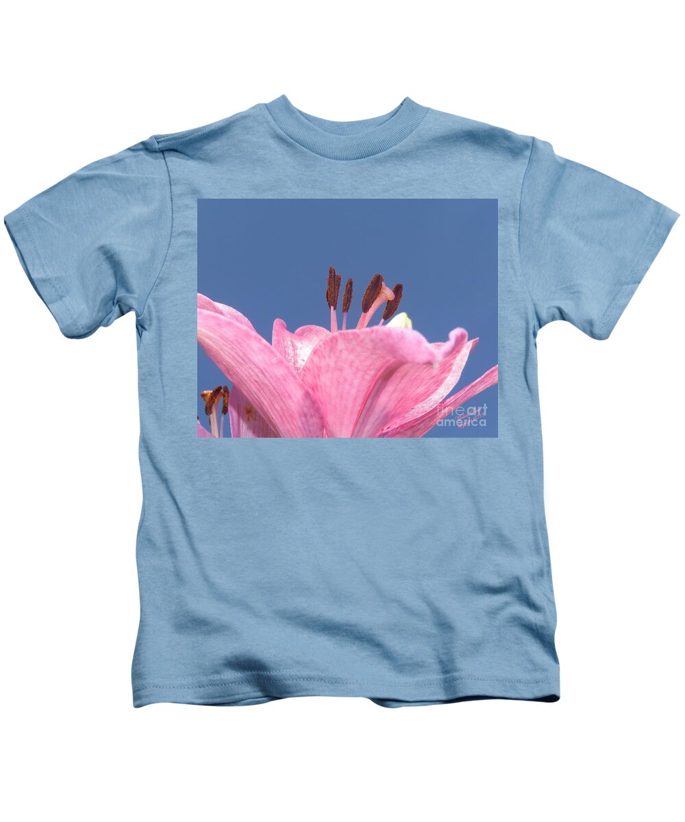 Flower Photograph Kids T-Shirt featuring the photograph Reach for the Sky - signed by Michele Penn