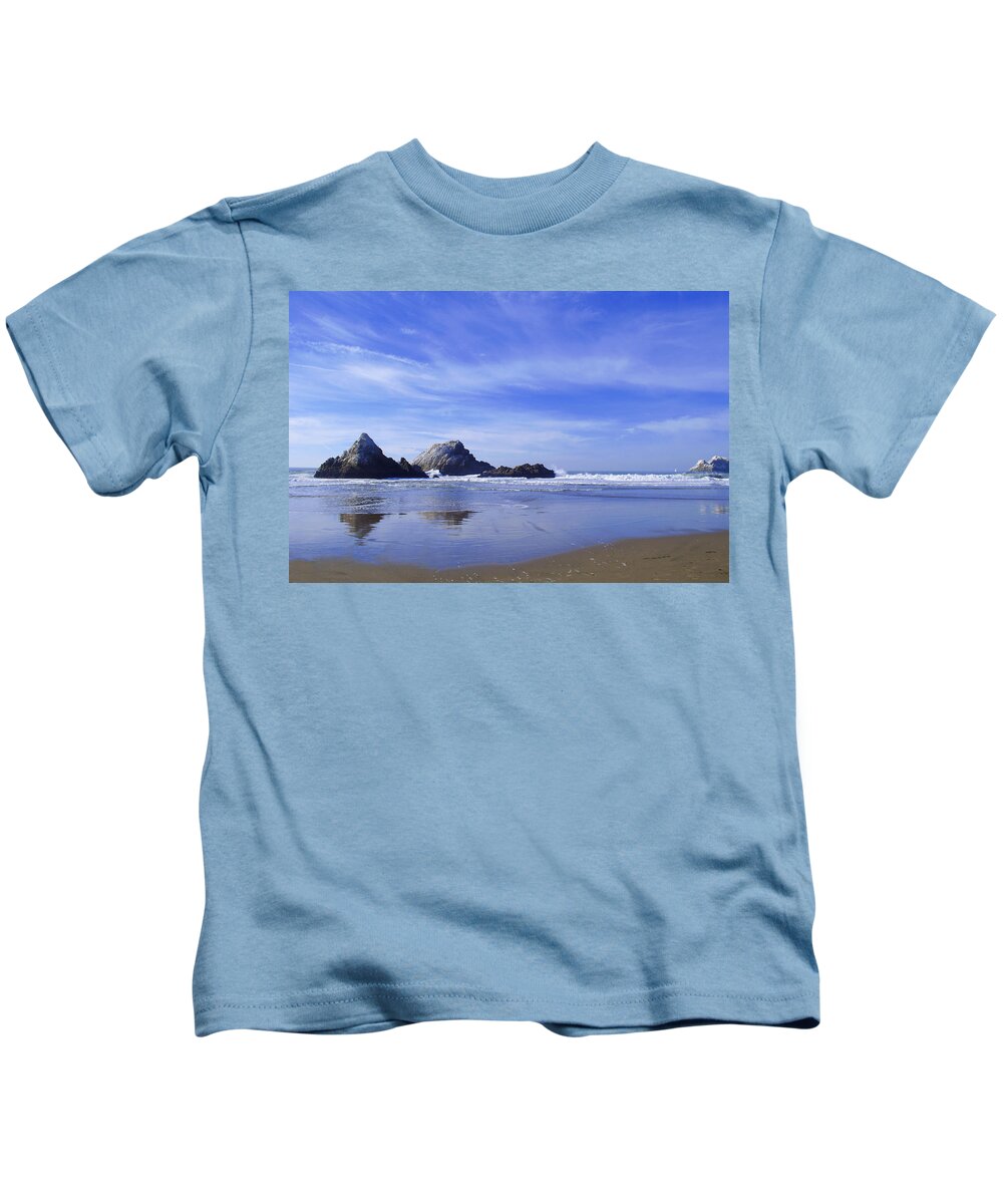 Ocean Kids T-Shirt featuring the photograph Rugged Reflections by Spencer Hughes