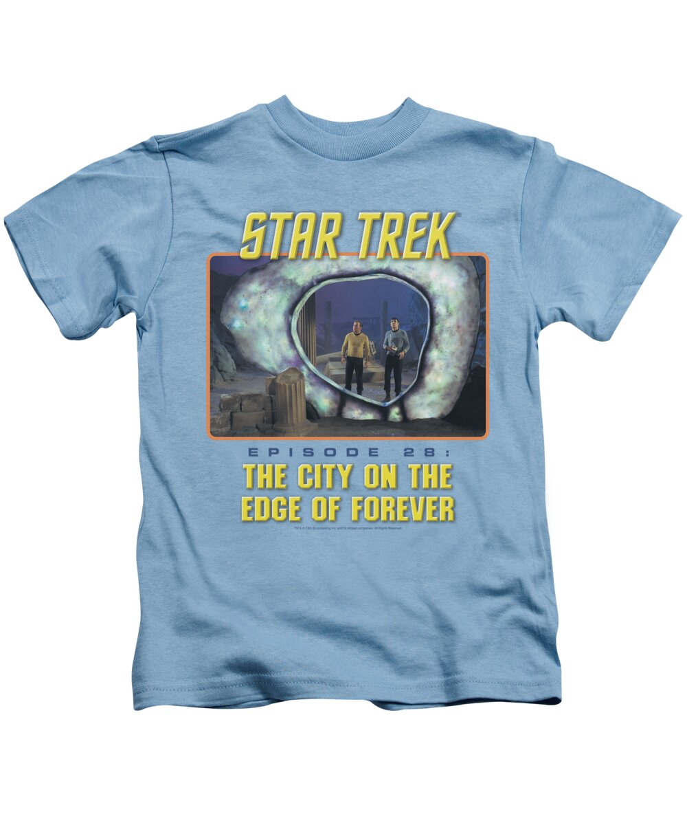 Star Trek Kids T-Shirt featuring the digital art St Original - Edge Of Forever by Brand A
