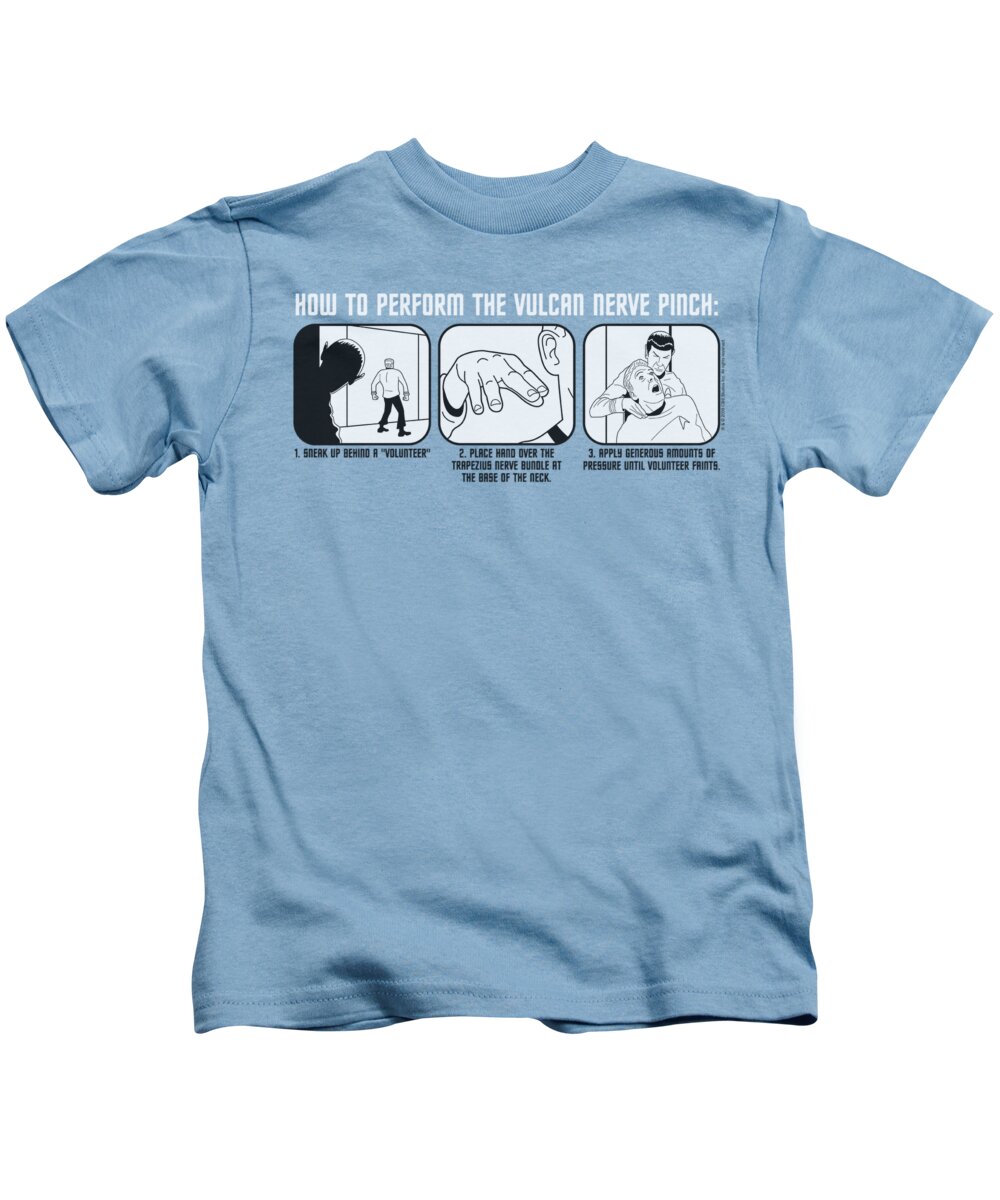 Star Trek Kids T-Shirt featuring the digital art St:original - Vulcan Nerve Pinch by Brand A