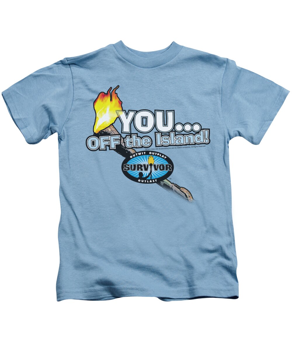 Survivor Kids T-Shirt featuring the digital art Survivor - You Off The Island by Brand A