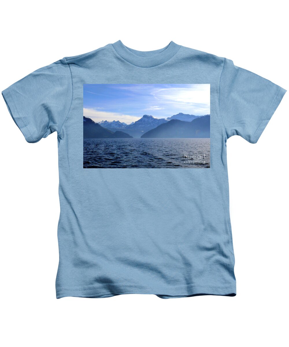 Panoramic Kids T-Shirt featuring the photograph Swiss Alps 2 by Amanda Mohler