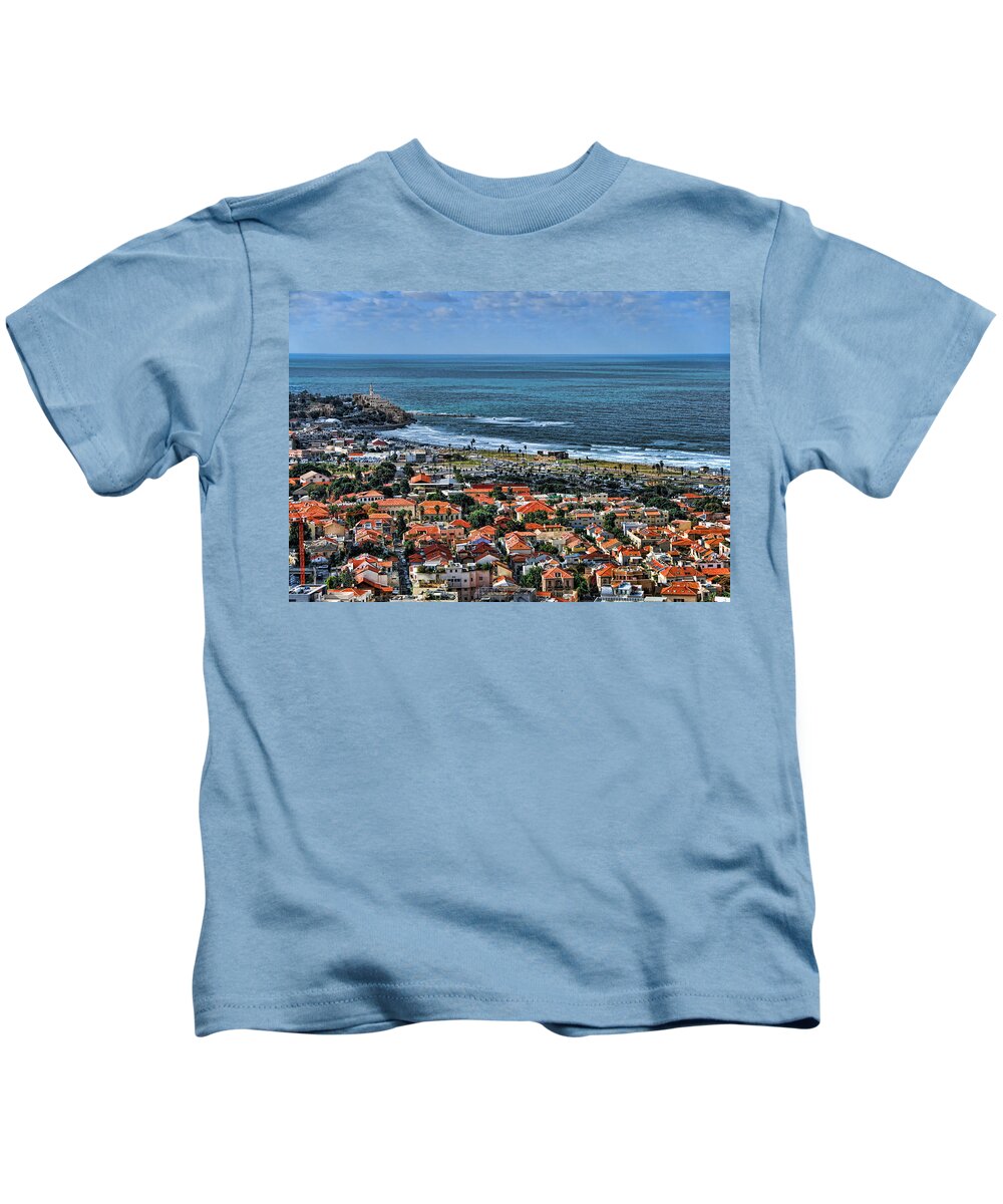 Israel Kids T-Shirt featuring the photograph Tel Aviv spring time by Ron Shoshani