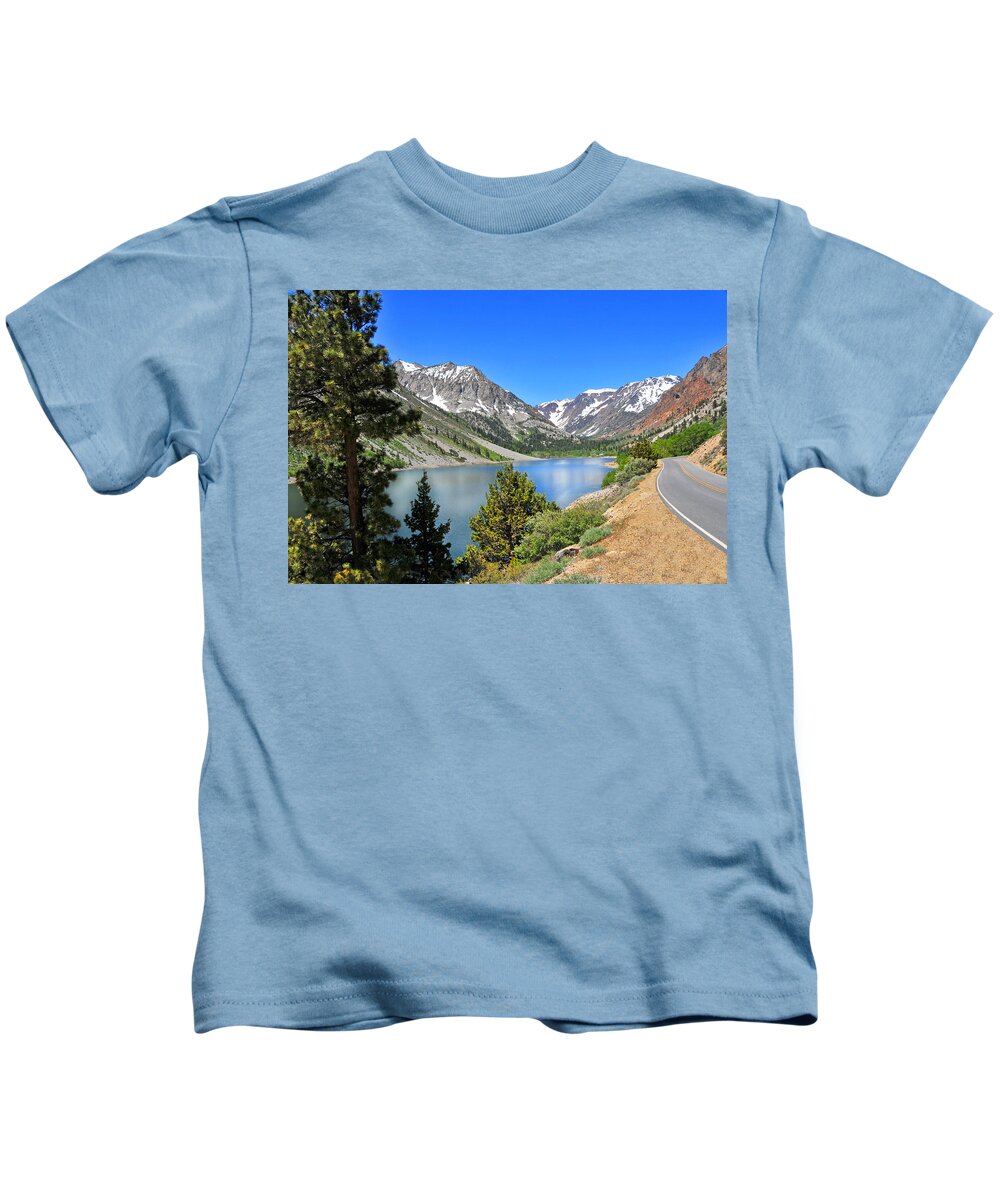 Lundy Kids T-Shirt featuring the photograph The Drive by Lundy Lake by Lynn Bauer