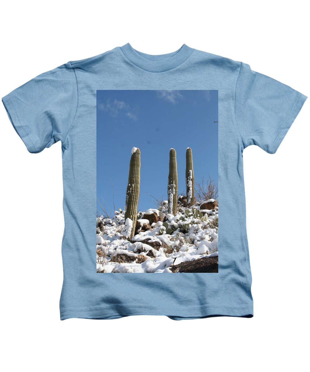 David S Reynolds Kids T-Shirt featuring the photograph Three sisters by David S Reynolds