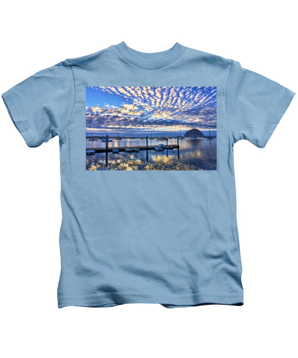 Morro Bay Kids T-Shirt featuring the photograph Tidelands Park Reflections by Beth Sargent
