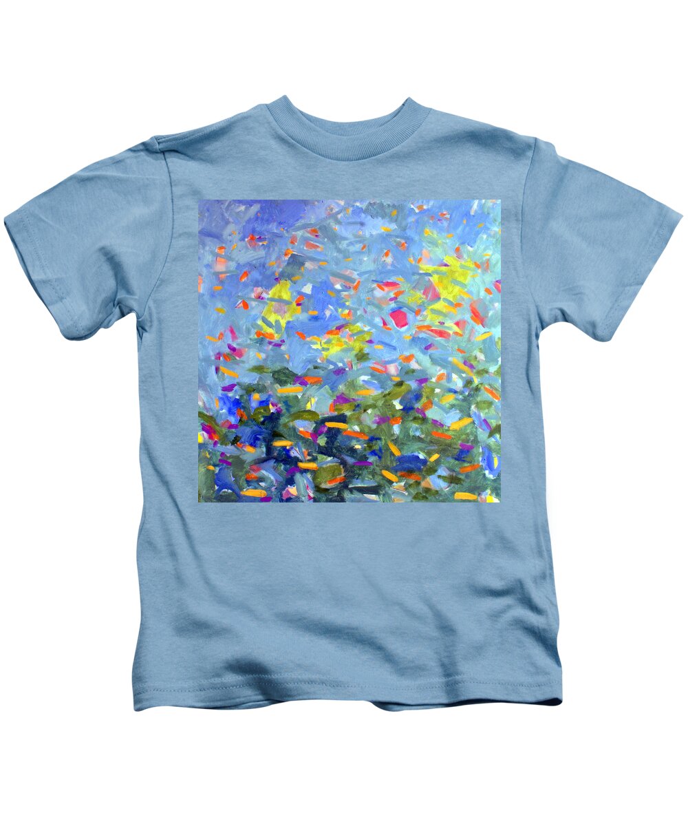 Landscape Kids T-Shirt featuring the painting Untitled #14 by Steven Miller