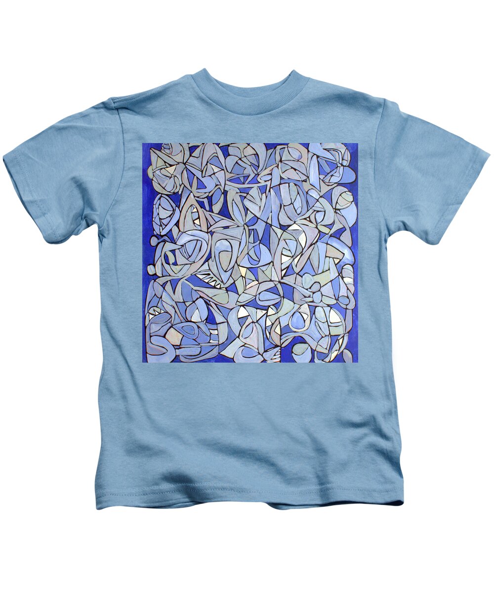 Abstract Kids T-Shirt featuring the painting Untitled #32 by Steven Miller