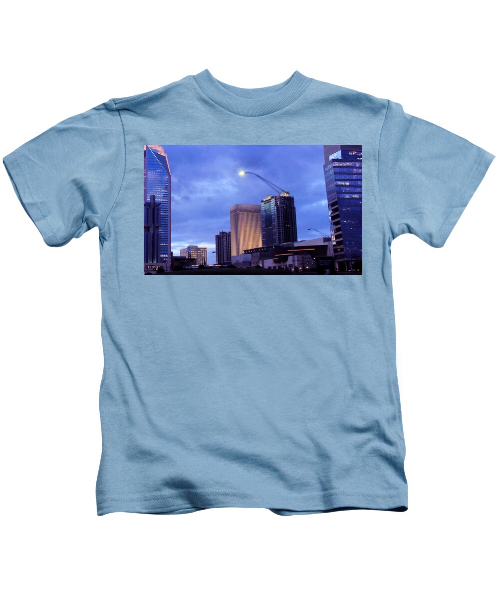 Landscape Kids T-Shirt featuring the photograph Uptown at Night by Morgan Carter