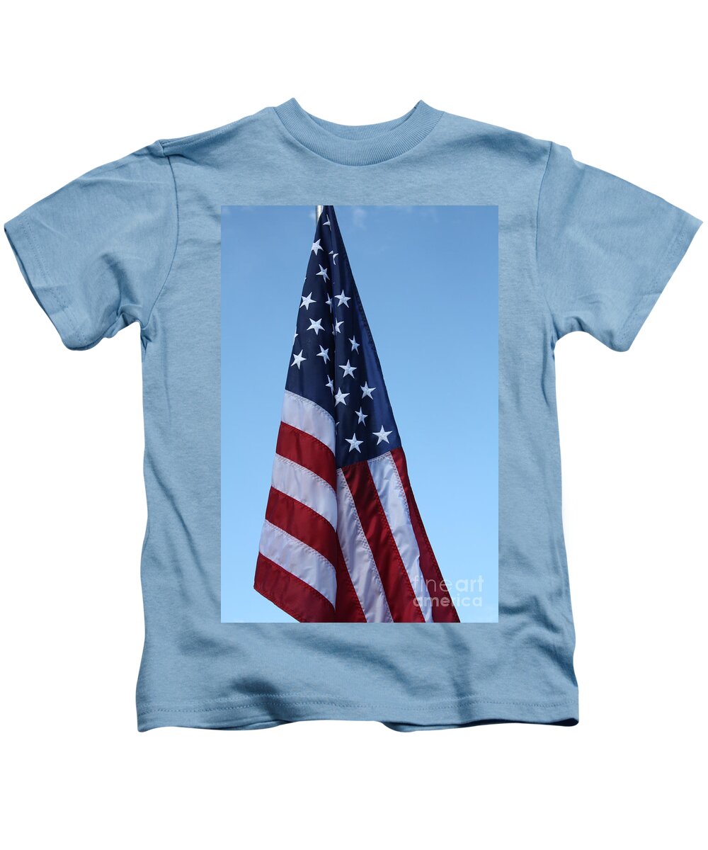 Usa Kids T-Shirt featuring the photograph U.S. Flag by Brandi Mavretic