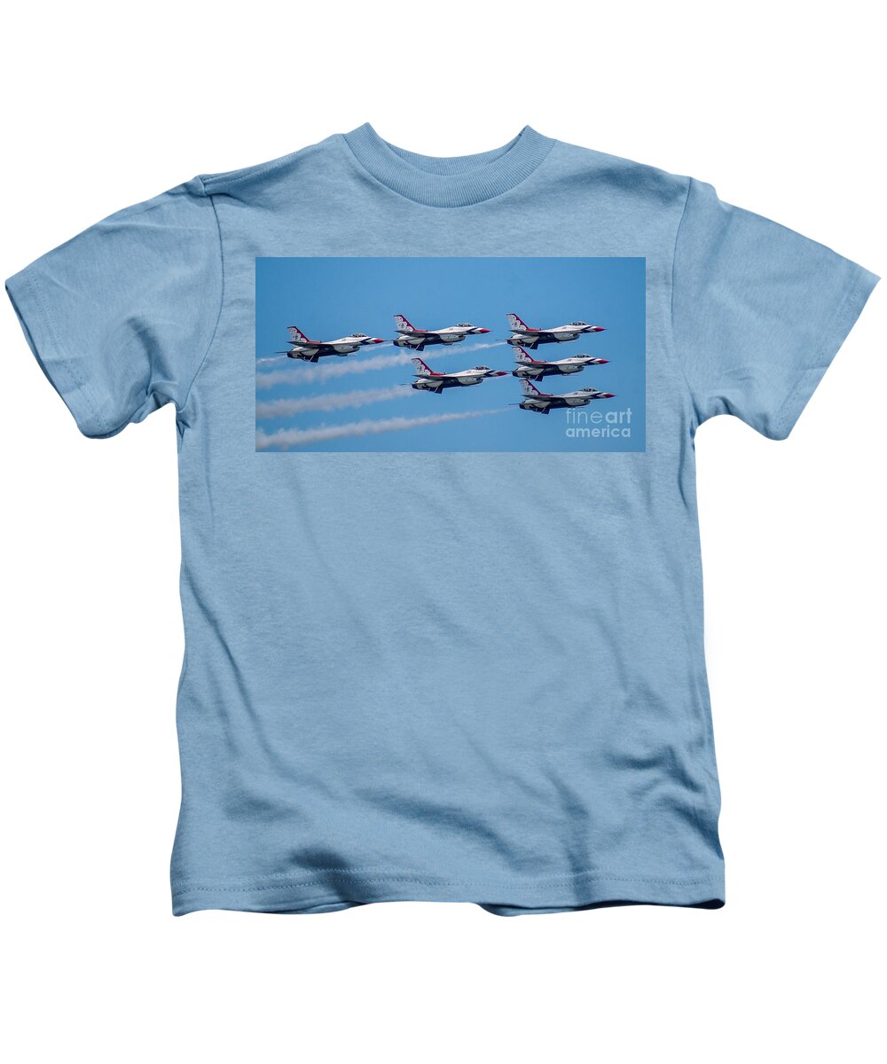 Thunderbirds. Air Kids T-Shirt featuring the photograph U.S.A.F. Thunderbirds by Nick Zelinsky Jr