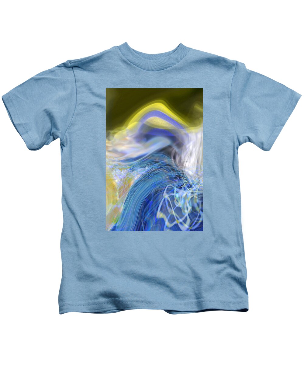Abstract Kids T-Shirt featuring the digital art Wave Theory by Richard Thomas