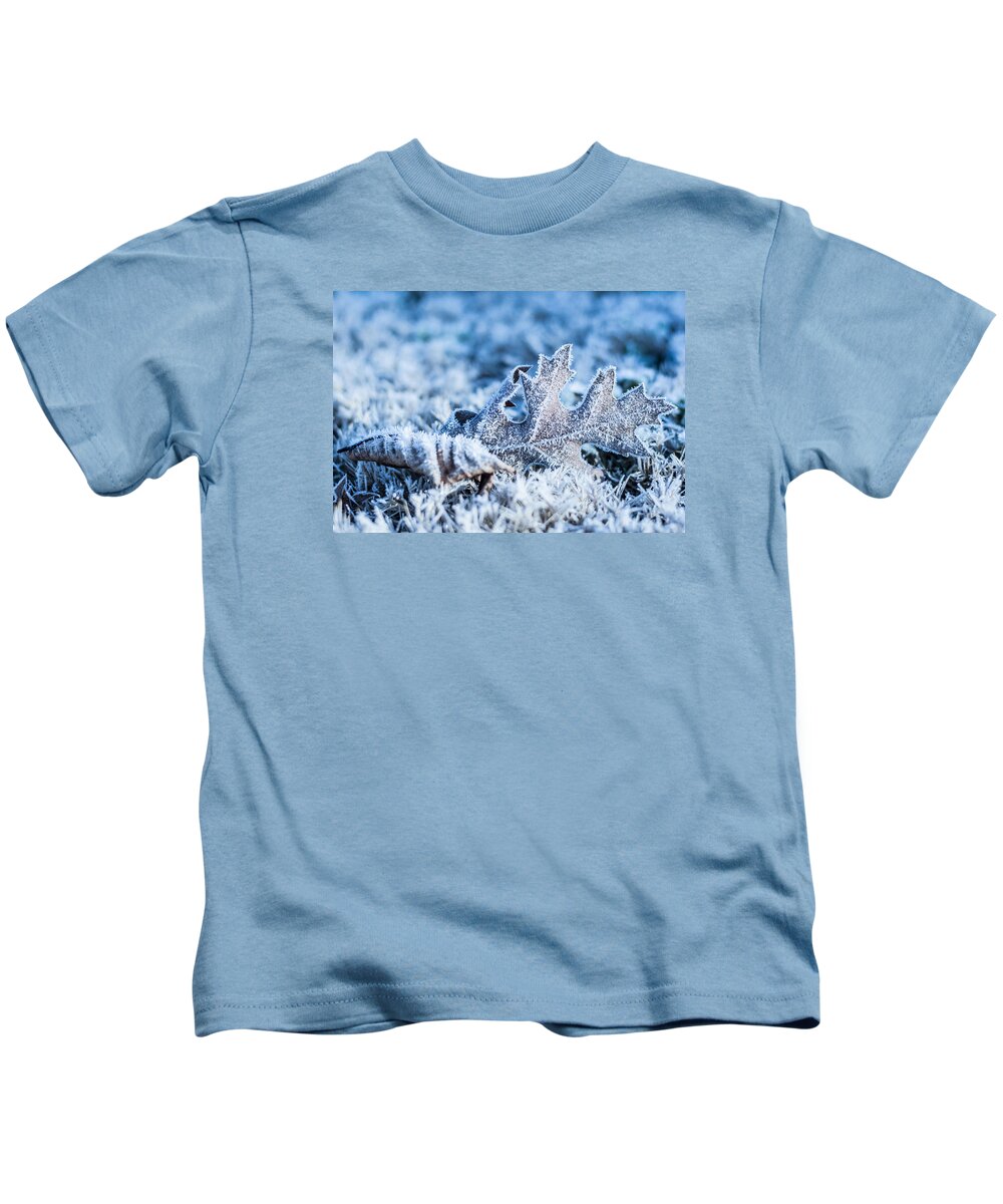 Ice Kids T-Shirt featuring the photograph Winter's Icy Grip by Parker Cunningham