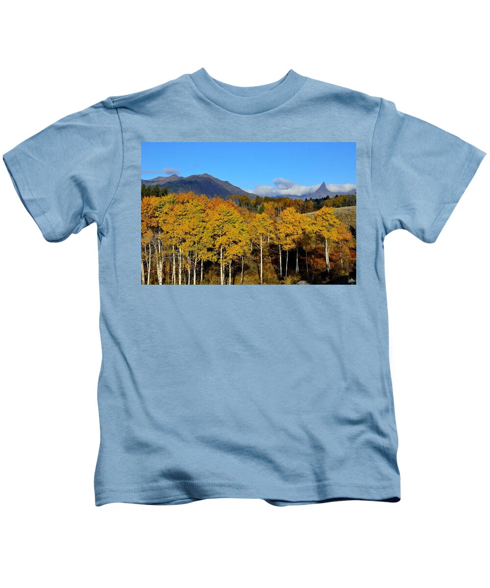 Pilot Kids T-Shirt featuring the photograph Wyoming in the Fall by Tranquil Light Photography