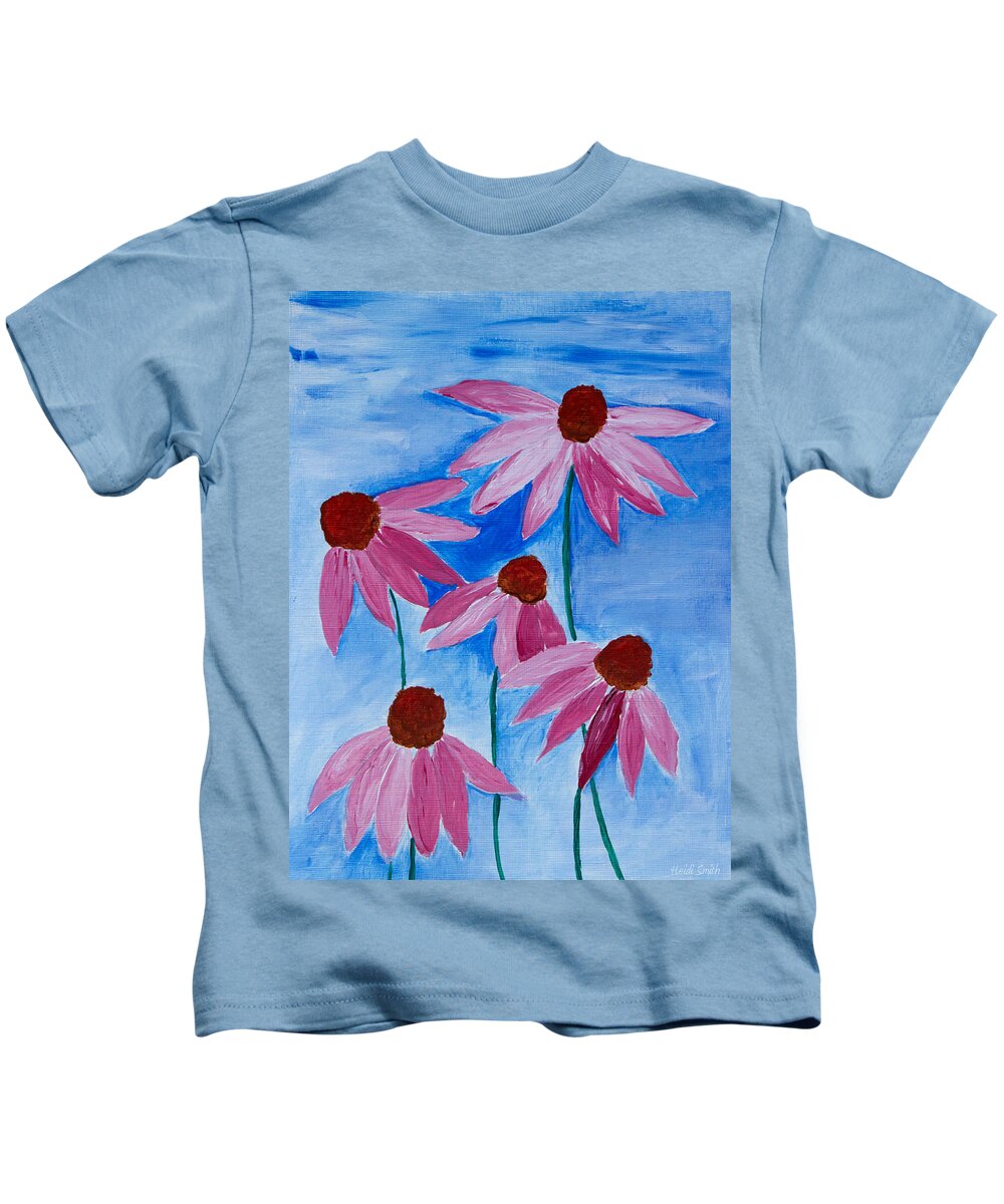 Acrylic Kids T-Shirt featuring the painting Five Ladies Dancing by Heidi Smith