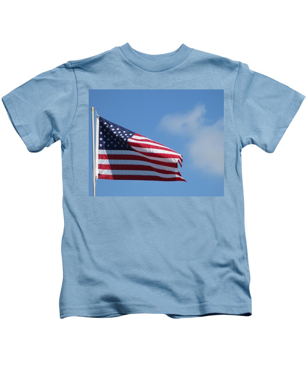 American Flag Kids T-Shirt featuring the photograph Freedom by Kevin Caudill