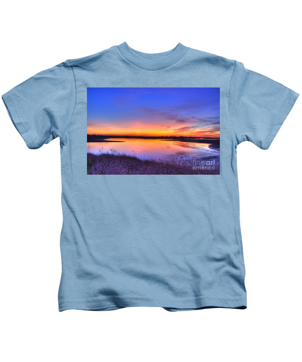Sunset Kids T-Shirt featuring the photograph Sunset Reflection by Jim And Emily Bush