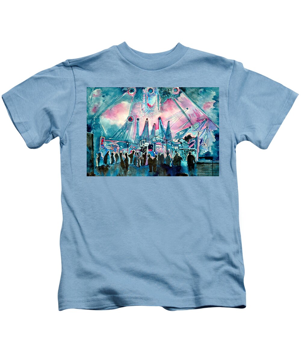 Music Kids T-Shirt featuring the painting Ums Inverted Special by Patricia Arroyo