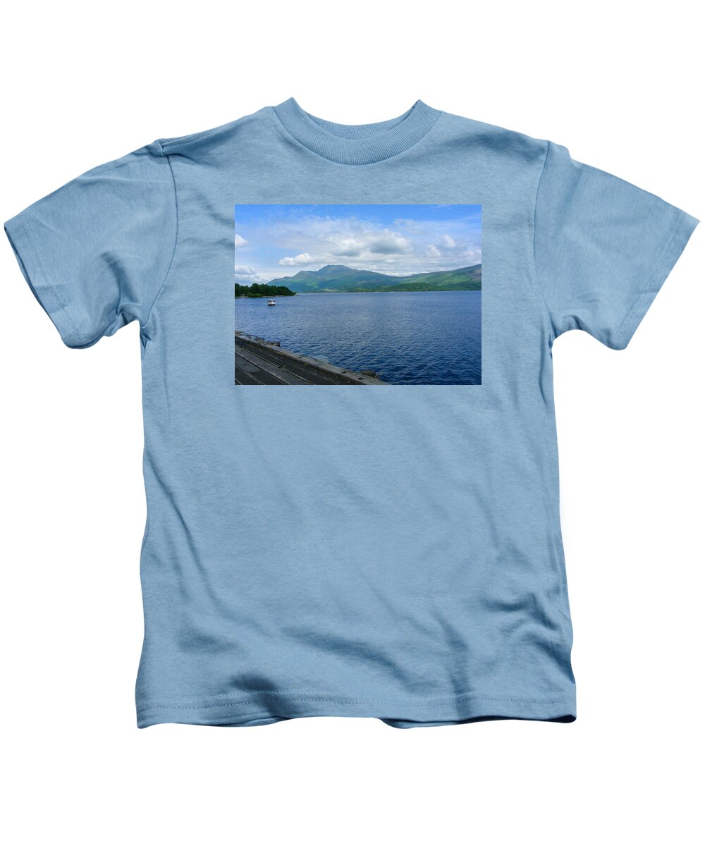 Luss Kids T-Shirt featuring the photograph Loch Lomond by James Canning