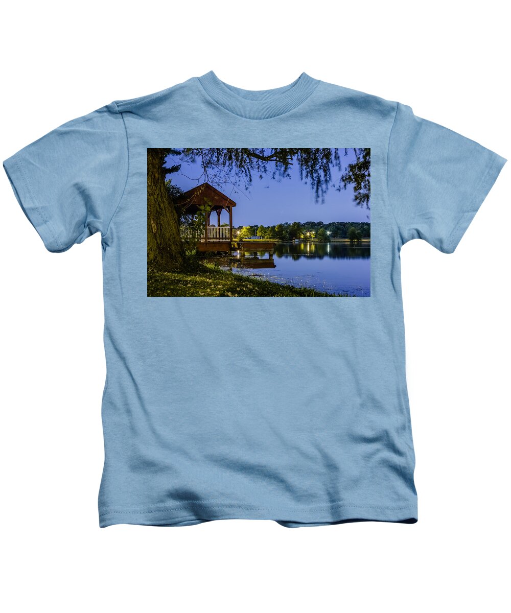 Kennedy Park Kids T-Shirt featuring the photograph Lake at Kennedy Park #1 by SAURAVphoto Online Store