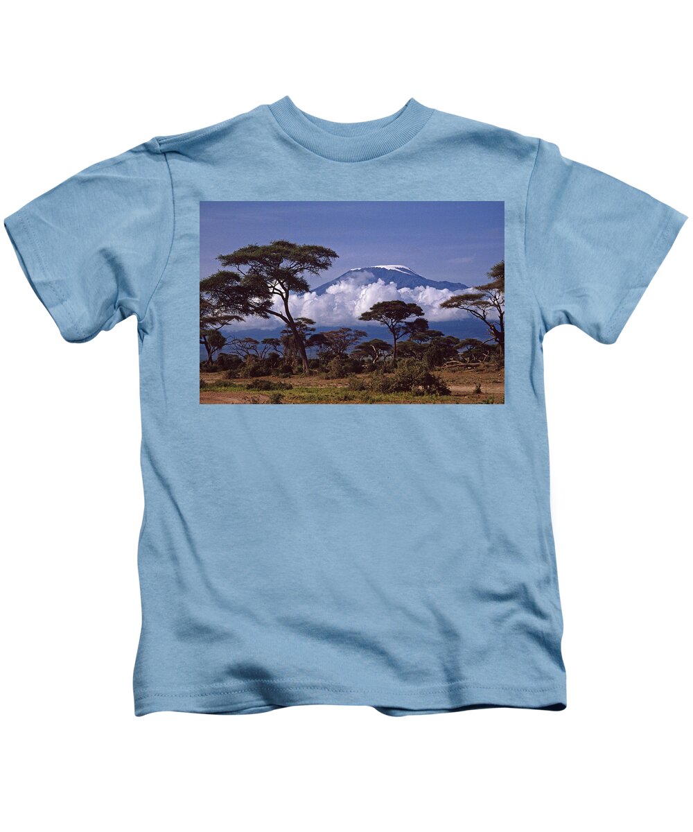 Africa Kids T-Shirt featuring the photograph Majestic Mount Kilimanjaro #1 by Michele Burgess