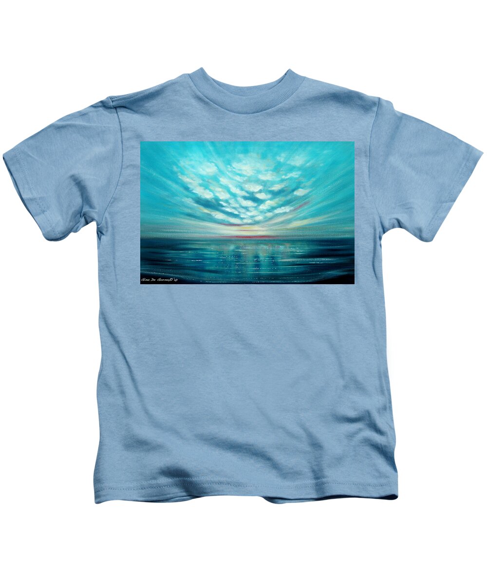 Sunset Kids T-Shirt featuring the painting Sunset Quest #2 by Gina De Gorna
