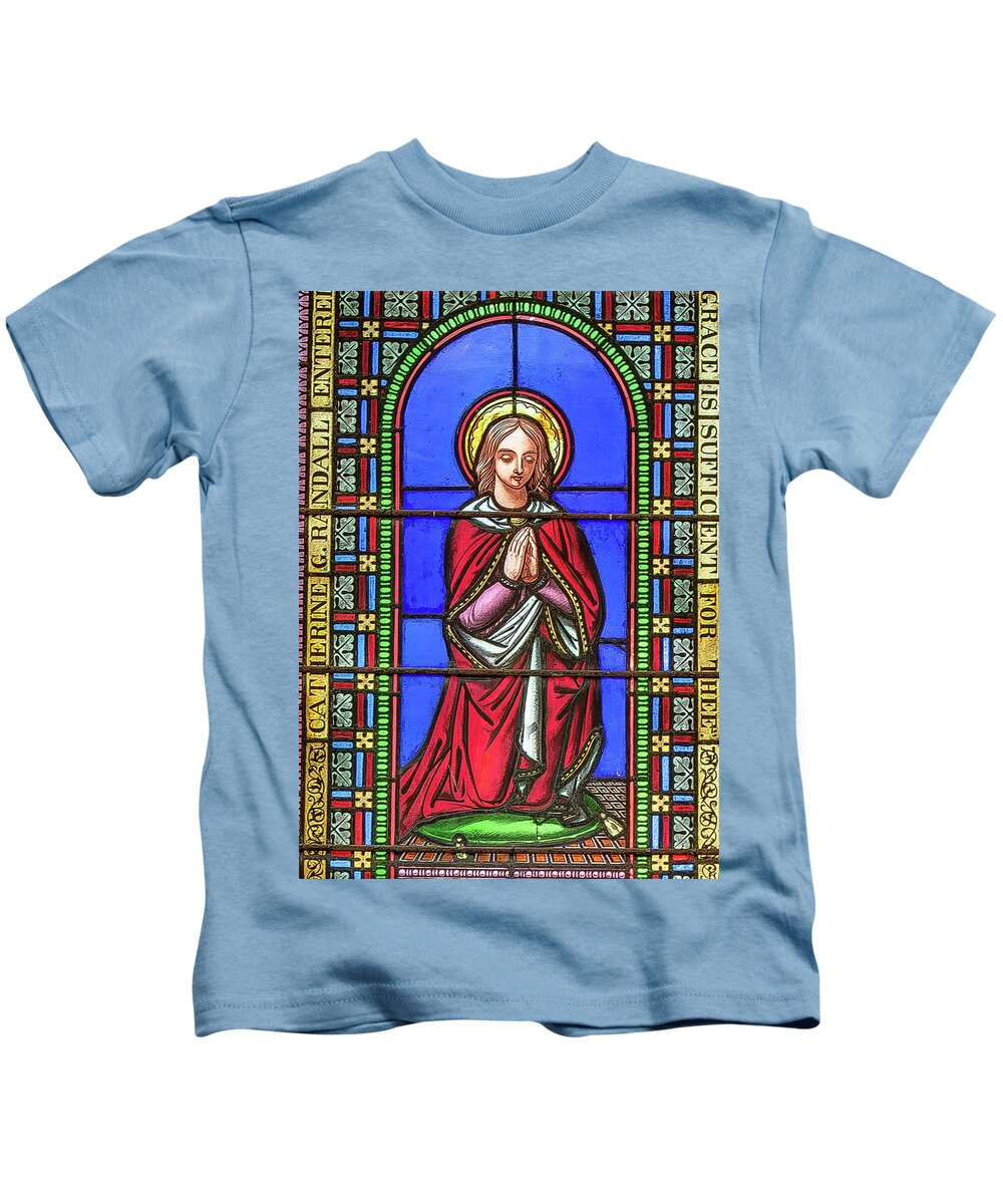 Saint Annes Kids T-Shirt featuring the digital art Saint Anne's Windows #5 by Jim Proctor