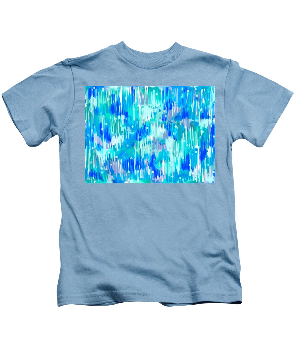 Abstract Kids T-Shirt featuring the digital art Abstract Winter by Cristina Stefan