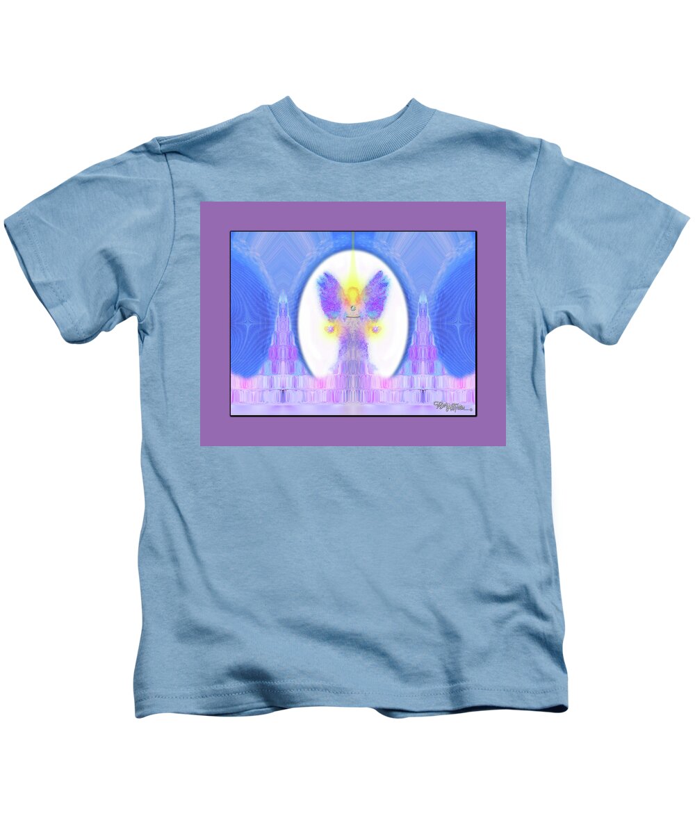 Inspiration Kids T-Shirt featuring the digital art Angel #200 by Barbara Tristan