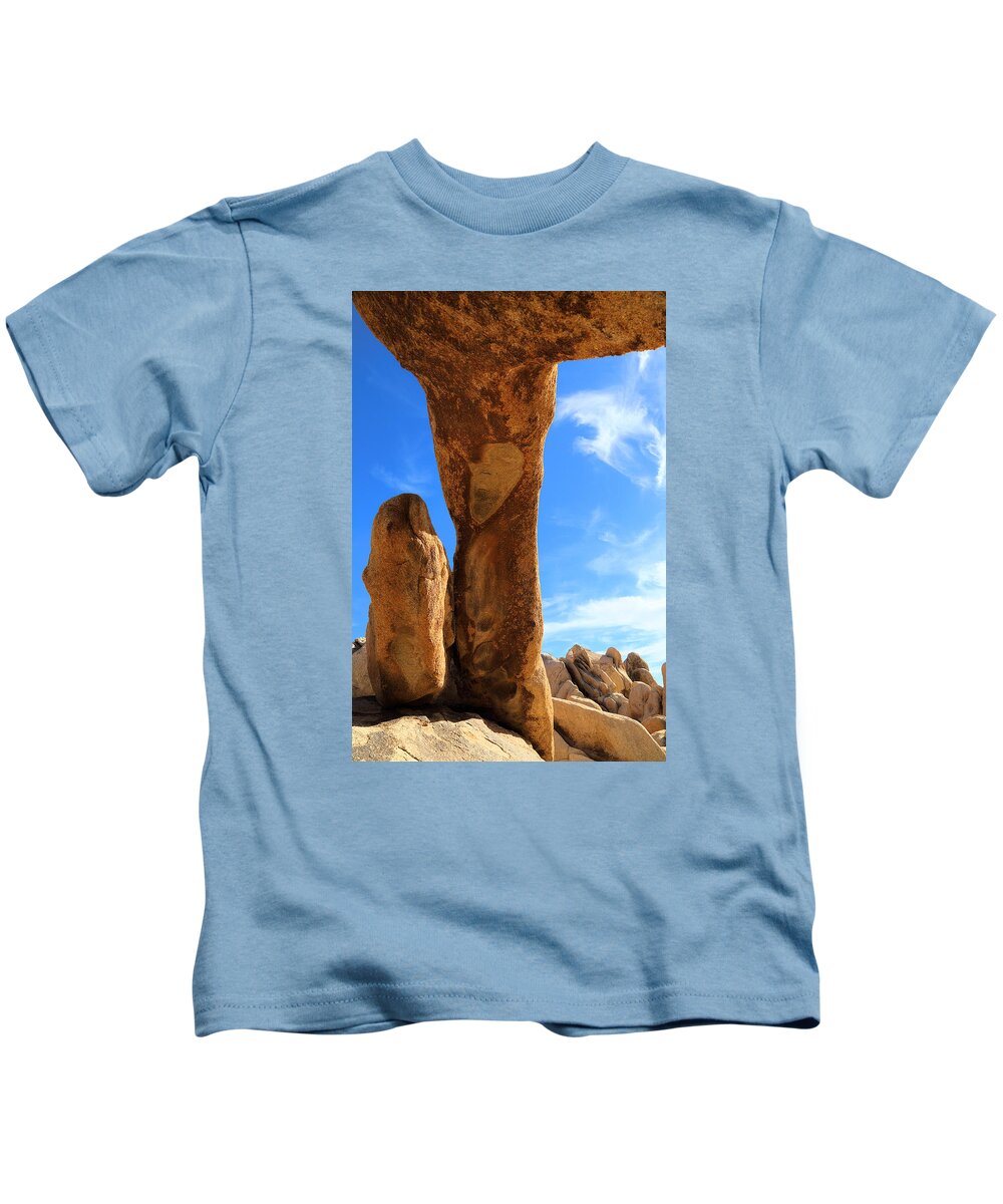 Arch Rock Looking Inside Up Kids T-Shirt featuring the photograph Arch Rok Looking Inside Sideway by Viktor Savchenko