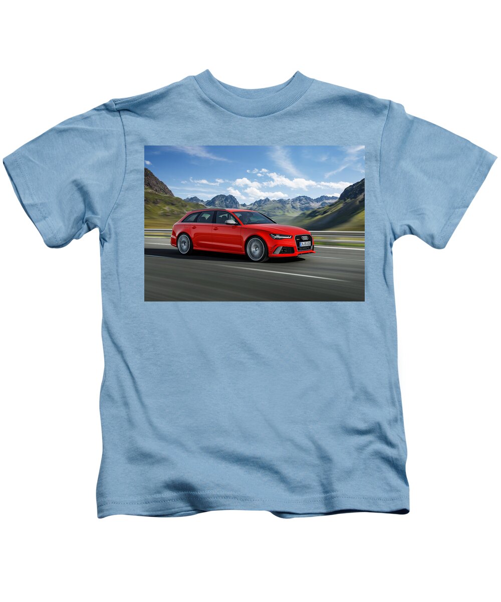 Audi Rs6 Kids T-Shirt featuring the digital art Audi RS6 by Maye Loeser