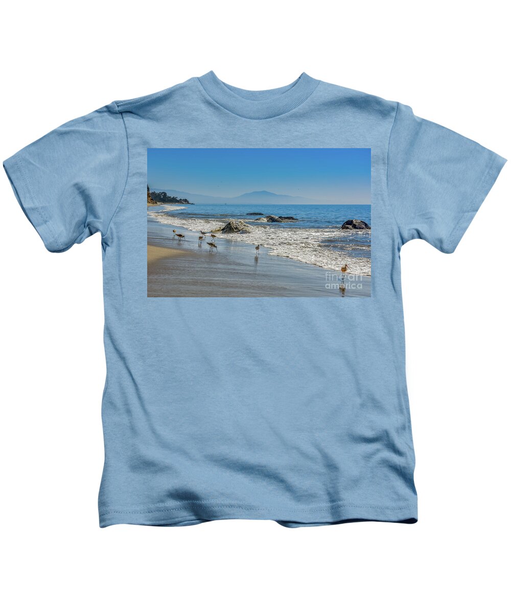 Beach Kids T-Shirt featuring the photograph Beach walk by David Meznarich