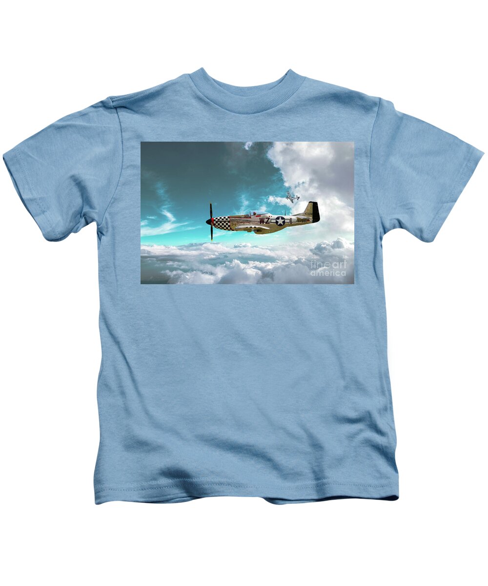 P51 Mustang Kids T-Shirt featuring the digital art Big Beautifull Doll by Airpower Art