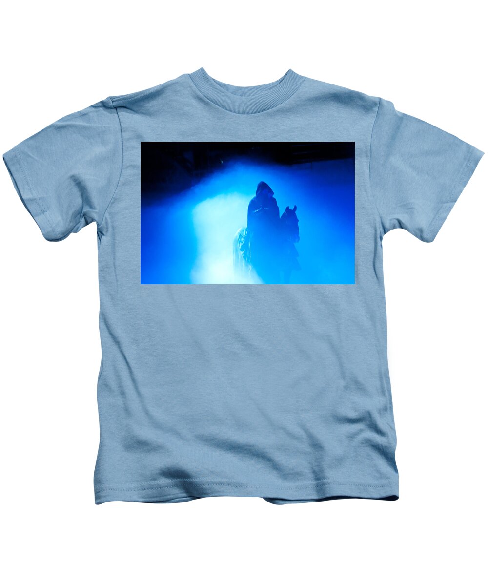 Medieval Kids T-Shirt featuring the photograph Blue Knight by Louis Dallara