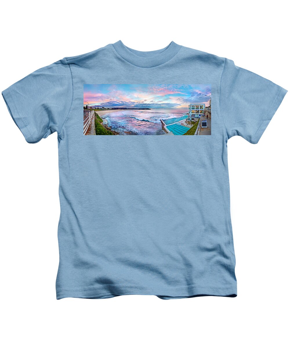 Bondi Beach Kids T-Shirt featuring the photograph Bondi Beach Icebergs by Az Jackson