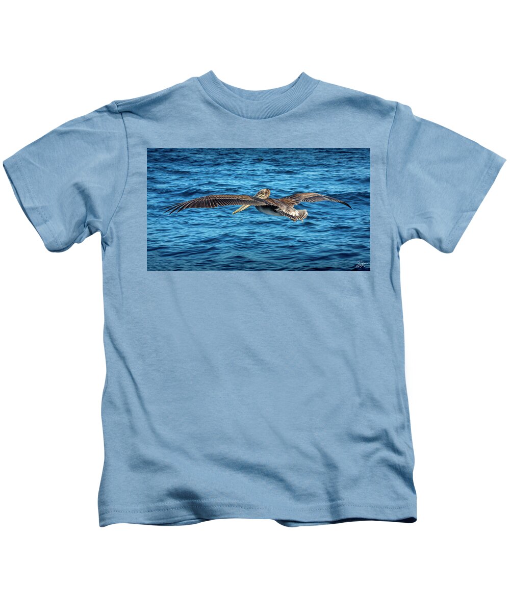 Brown Pelican Kids T-Shirt featuring the photograph Brown Pelican by Endre Balogh