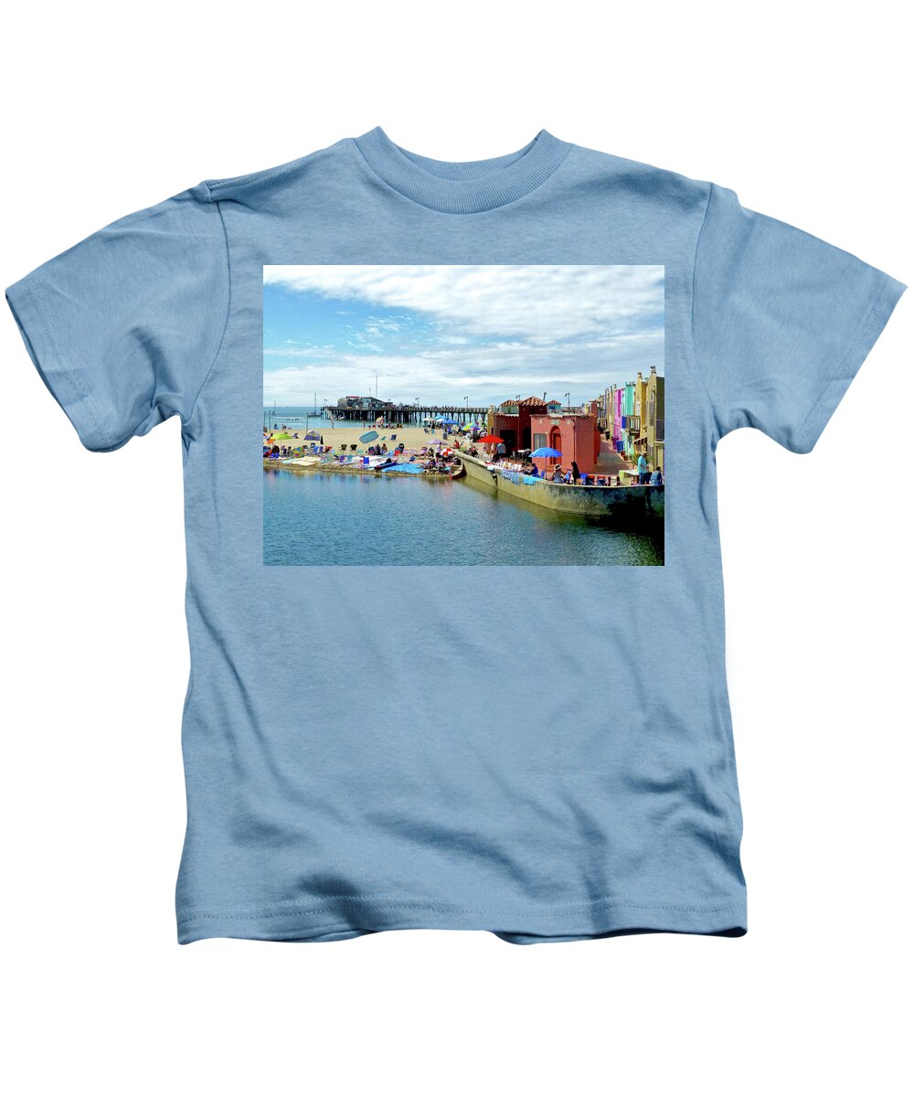 Capitola Beach Kids T-Shirt featuring the photograph Capitola Begonia Festival Weekend by Amelia Racca