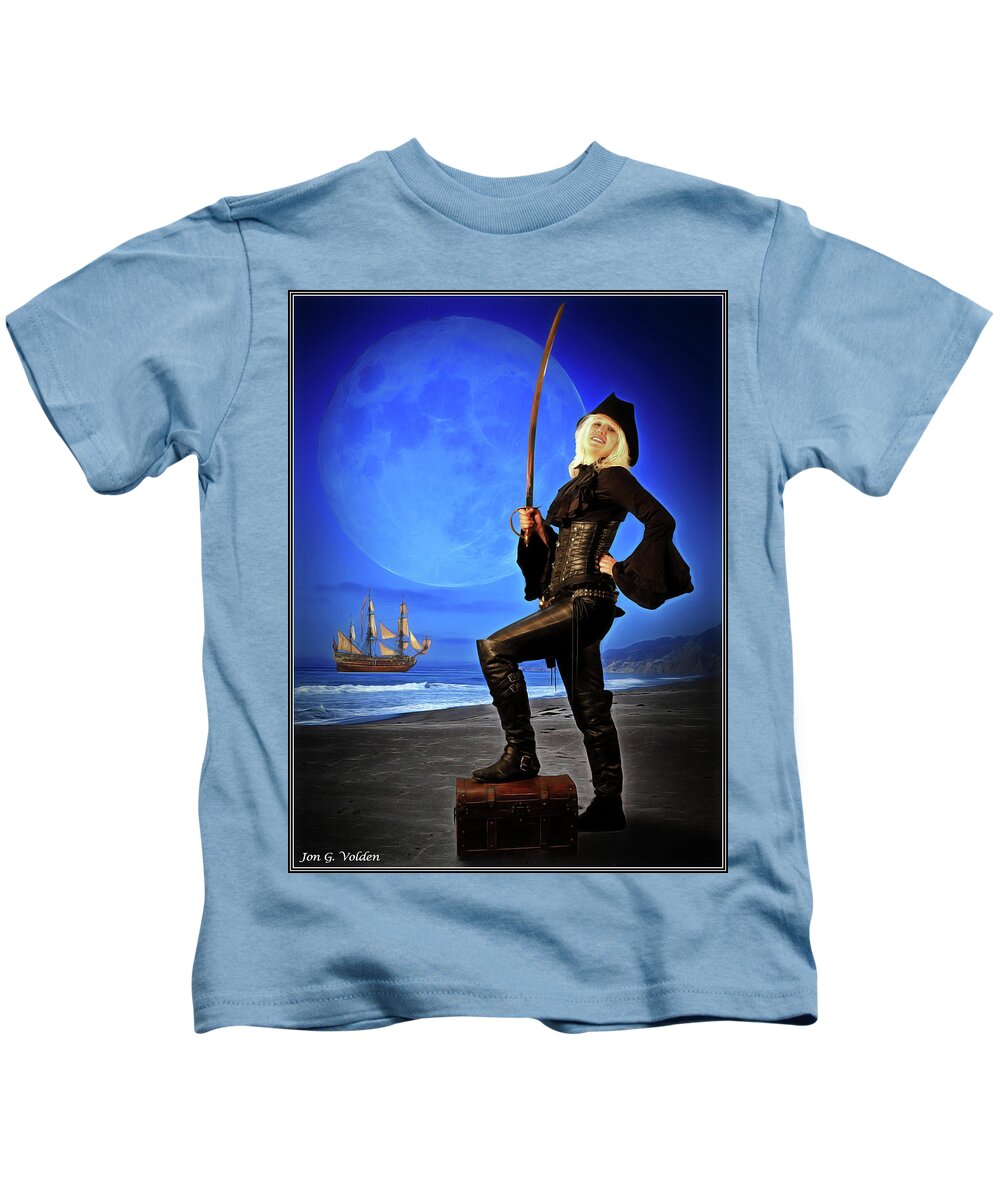 Pirate Kids T-Shirt featuring the photograph Captain Crystal by Jon Volden